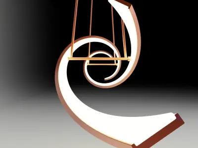 HDC Simple modern LED chandelier 3D model