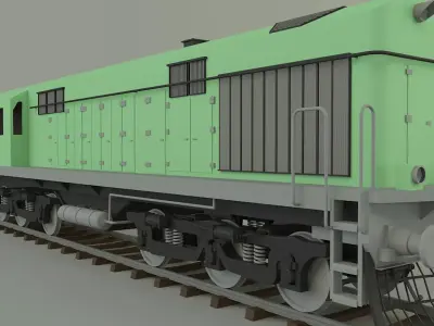 train locomotive model 3D model