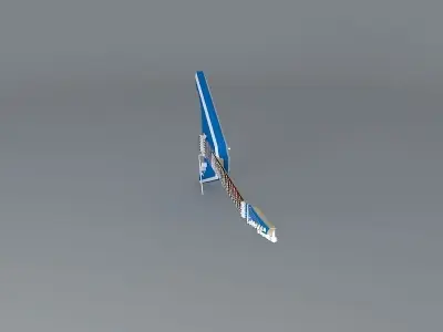A strange V style guitar Free 3D model
