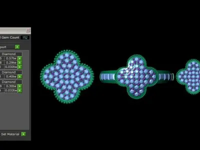 Ring earring and pendant 3D print model