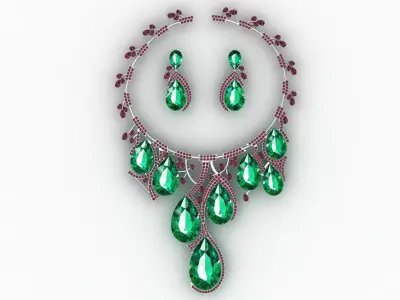 luxury party set - necklace set 3D print model