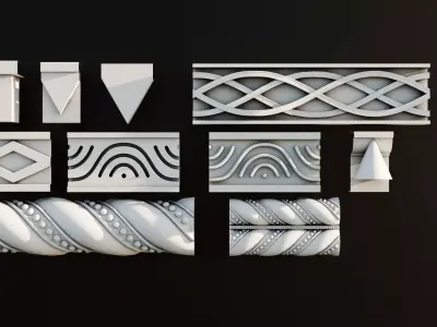 Ornament Pack Vol 16 - Gothic Baroquie Islamic  3D model