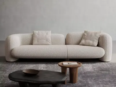 Mid Century interior scene 3D model