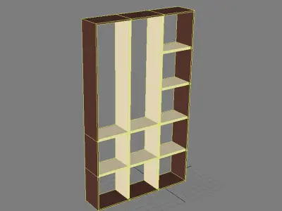 Bookshelf bookcase with shelves 3D model