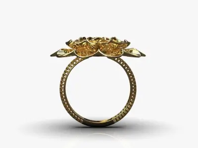 Floral ring 3D print model
