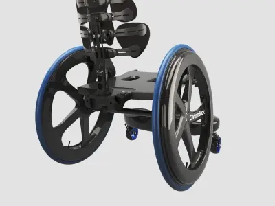 Carbon Black II Wheelchair 3D model