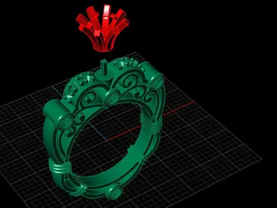 luxury Jewelry ring  3D print model
