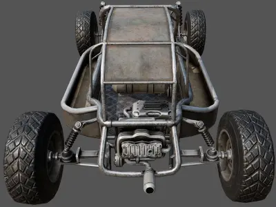 Buggy PBR dune Low-poly 3D model