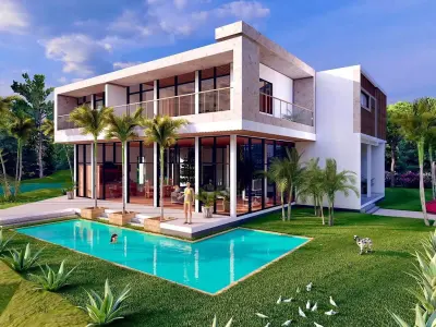 VILLA modern 3D model