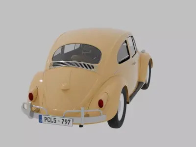1950 classic car 3d model 3D model