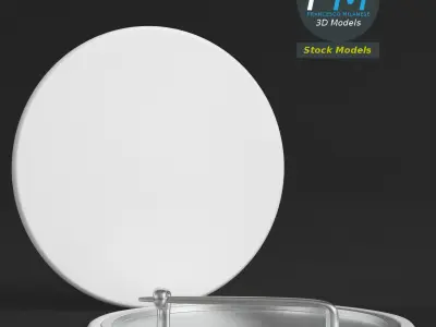 Blank campaign button 3D model