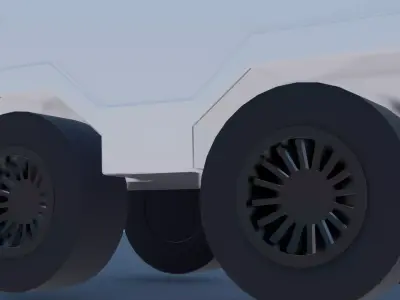 White Low Poly Car Stylized Game Ready Vehicle Low-poly 3D model
