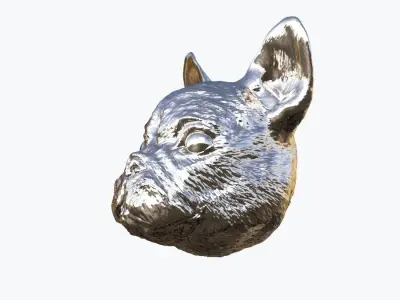 Sculpted dog face  3D model