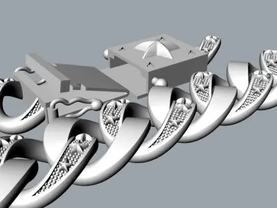 chain bracelets 03 3D print model