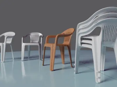 Chair Plastic IGES 3D model