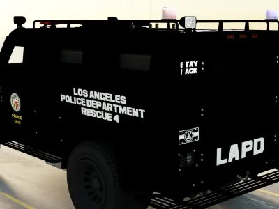 Police Los Angeles Bearcat Free low-poly 3D model