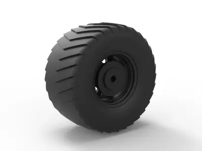 Wheel from Pulling truck 3D print model