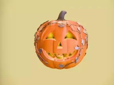 Jack-o-Lantern Lantern 3D Print Model Decorative Pumpkin  Low-poly 3D model