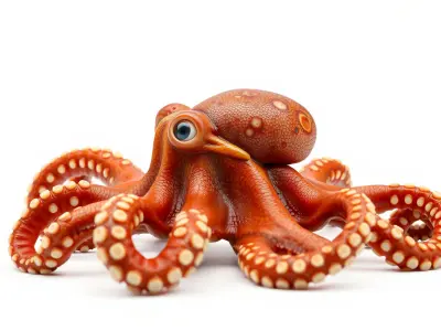 Oceanic Explorer Octopus Model with Regenerative Tentacles Low-poly 3D model