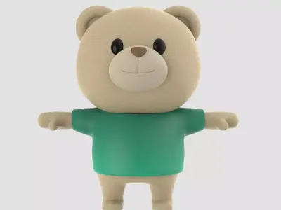 Bear 02 - SD Character Ready Animation-Game VR  Low-poly 3D model