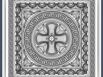 Decorative Ceiling Tile 3D model purchase