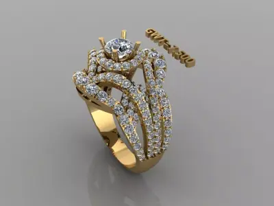 FASION  RING 3D model 5