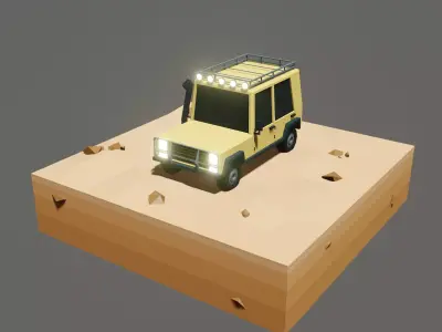 Offroad vehicle Low-poly 3D model by CgiNexus
