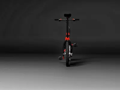 Bicycle folding bike Low-poly 3D model Low-poly 3D model