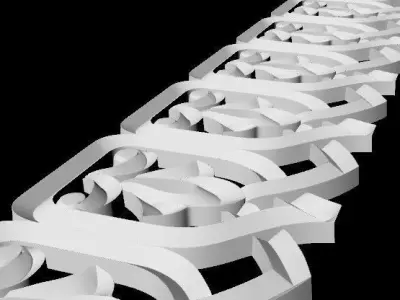 Central decor ornament for furniture 3D model 49