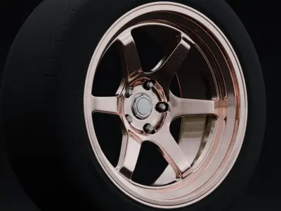 Cosmis Racing XT 006R Aftermarket Wheel Low-poly 3D model