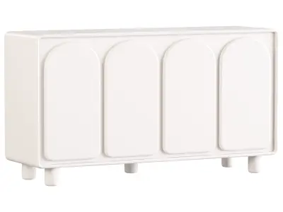 Living Room White Sideboard 3D model