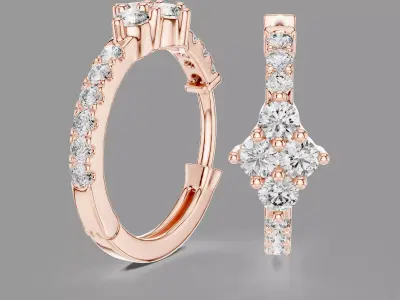  Diamond Hoops  3D print model