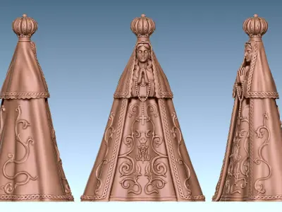 Our Lady of Valley - Virgen del Valle - CNC - 3D print model