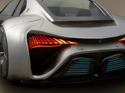 3Dpro CAR scifi 5 Low-poly 3D model