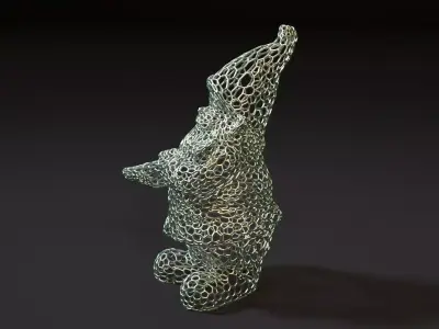 Gnome with a gun 3D print model