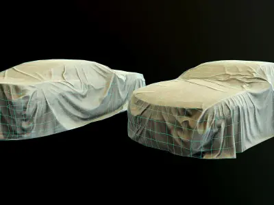 Car Cover a Low-poly 3D model