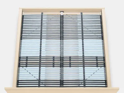 MALM Bed frame high w 2 storage boxes 29 Low-poly 3D model