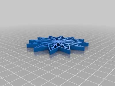 Snowflake blue Free 3D print model