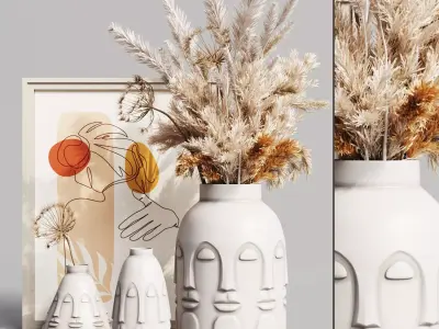 decorative set07 Low-poly 3D model