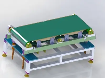 Height adjustable conveyor 3D model