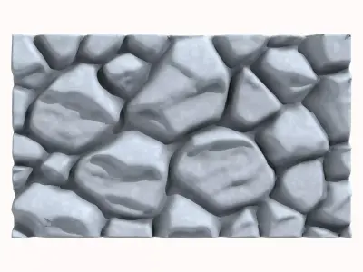 Crude Shale Wall Environment 3D model