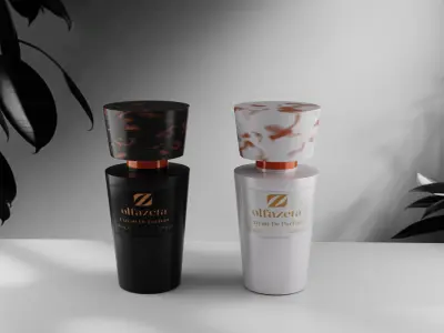 Chogan Olfazeta Luxury Perfume Bottle Black and White Design 3D model