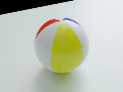 Low Poly Rigged Beach Ball Low-poly 3D model
