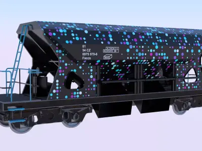 Hopper wagon PBR V 3D model