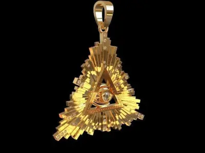 Pendant all-seeing eye 3D print model