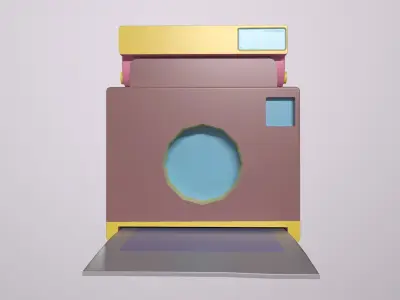 Polaroid Camera Free low-poly 3D model