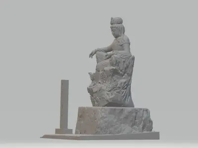 Guanyin Bodhisattva Buddha Statue 3D print model get