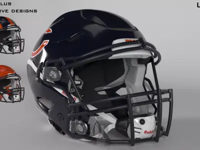 CHICAGO BEARS Helmet Football NFC NORTH PBR updated 2025 3D model