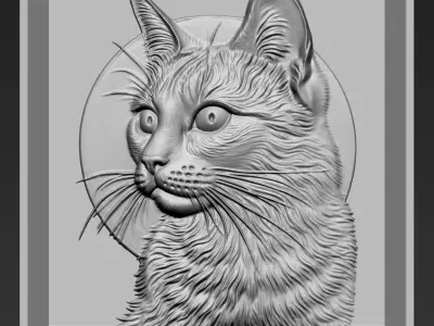 Cat Head A51 3D print model