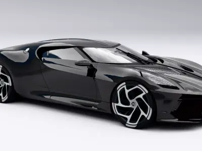 Bugatti La Voiture Noire Low-poly 3D model